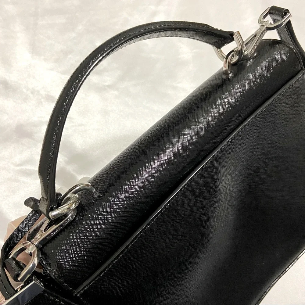 MICHAEL Michael Kors Satchel Top Handle Leather Crossbody Bag Small